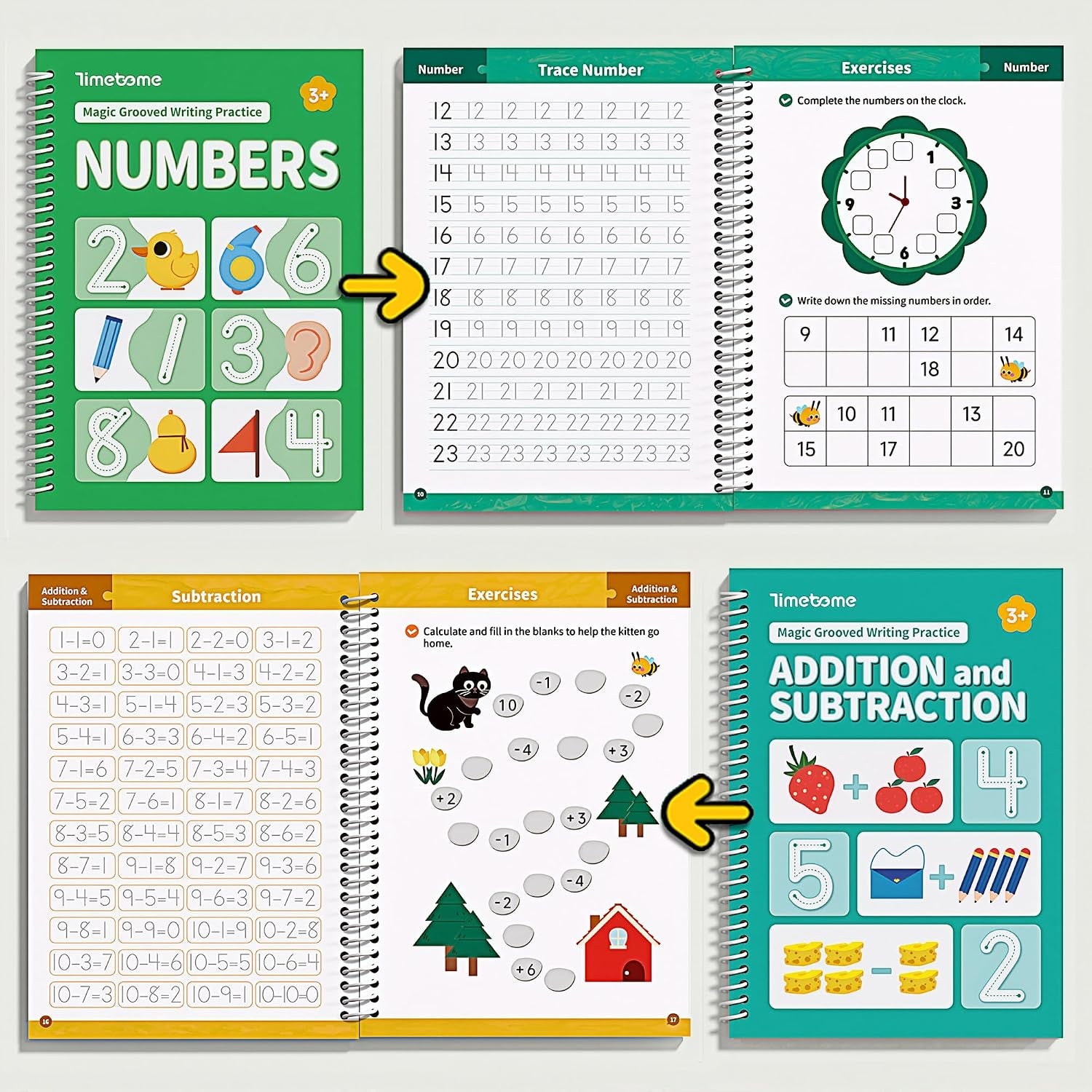 Magic Grooved Writing Practice Books for Kids 3-8