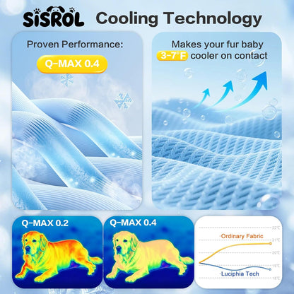 Arc-Chill Pet Cooling Mat for Dogs Cats, Washable Non-Slip Pad