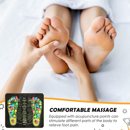 Foot Massage Mat Reflexology Walk Stone Road for Acupressure Foot Massage Acupoint Mat for Long Sitting Elderly Students and Office Workers(68.9 X 13.78 Inches)