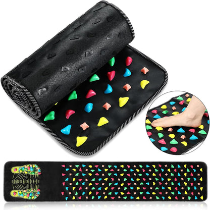 Foot Massage Mat Reflexology Walk Stone Road for Acupressure Foot Massage Acupoint Mat for Long Sitting Elderly Students and Office Workers(68.9 X 13.78 Inches)
